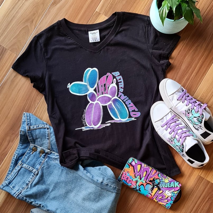 Women's V-Neck T-Shirt's – Balloon Dog Apparel