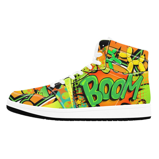 Balloon twister shoes orange and green