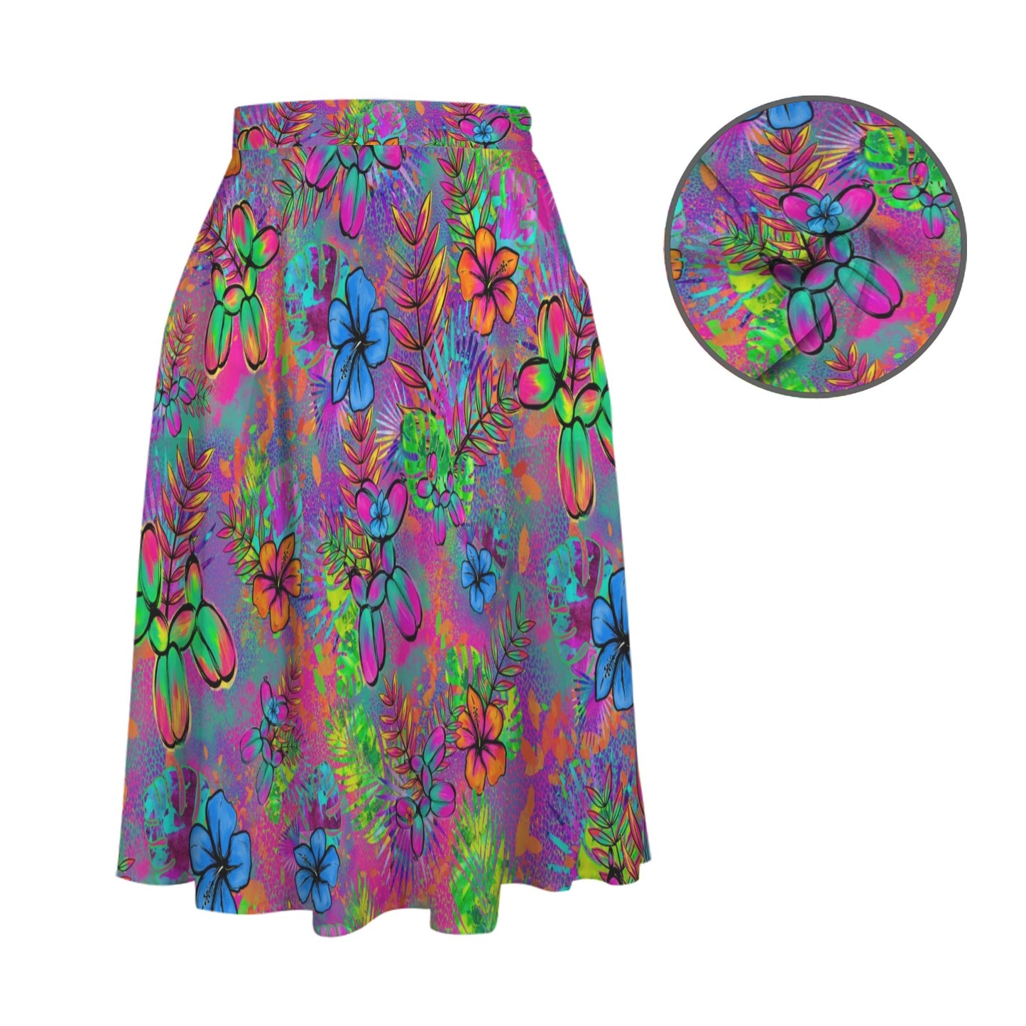 Balloon dog skirt with tropical vibes