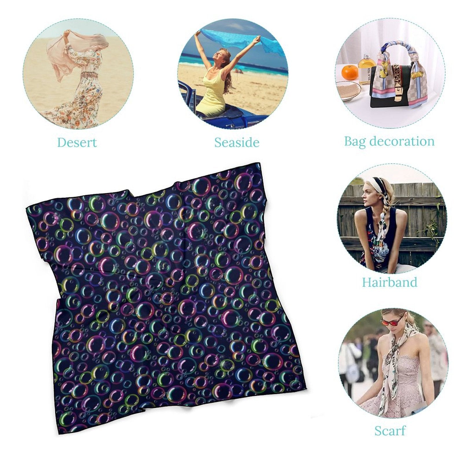 Rainbow Bubbles Scarf for Bubble Artists