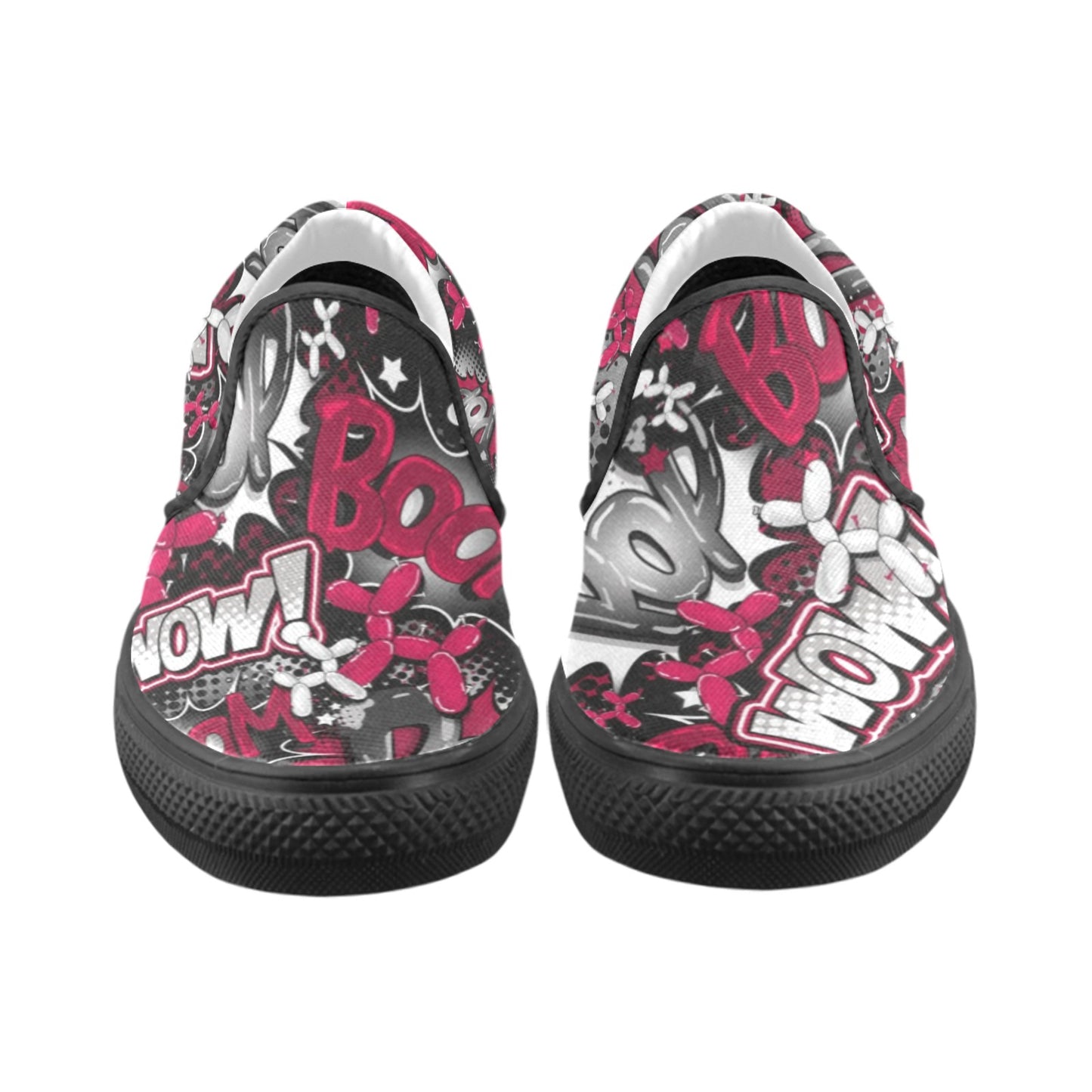 Red and black shoes for balloon twisters and kids entertainers