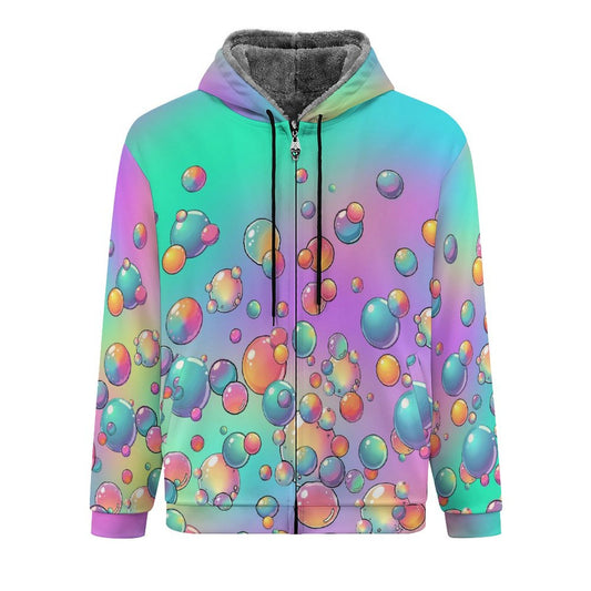Colourful bubble-patterned hoodie for bubble artists and face painters
