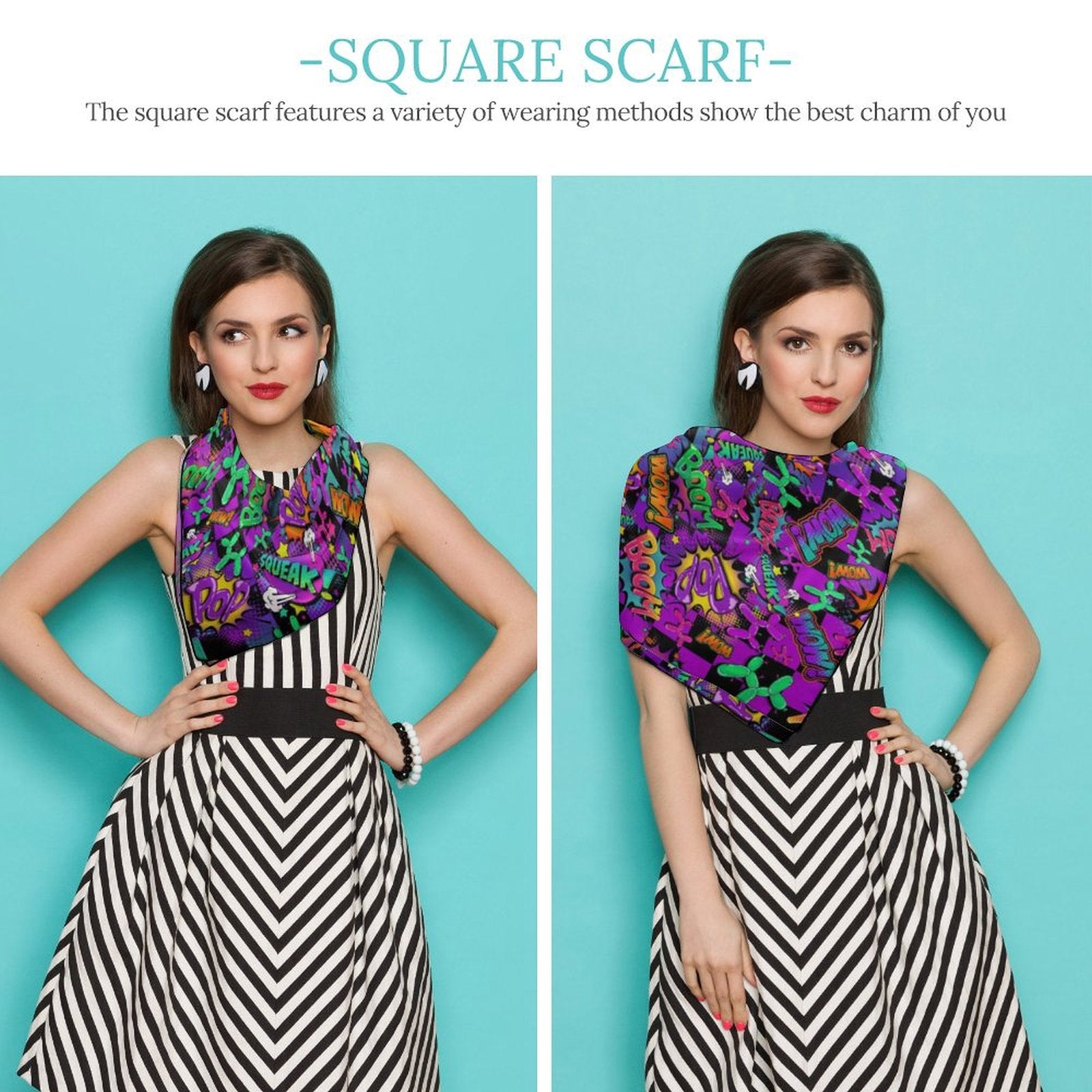 Colourful balloon twister scarf