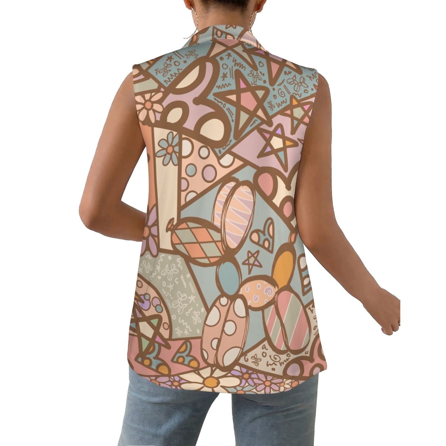 Balloon twisting vest for ladies Patchwork Balloon dogs