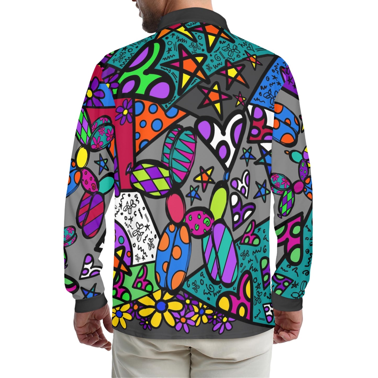 Balloon Twister Long Sleeve Polo shirt