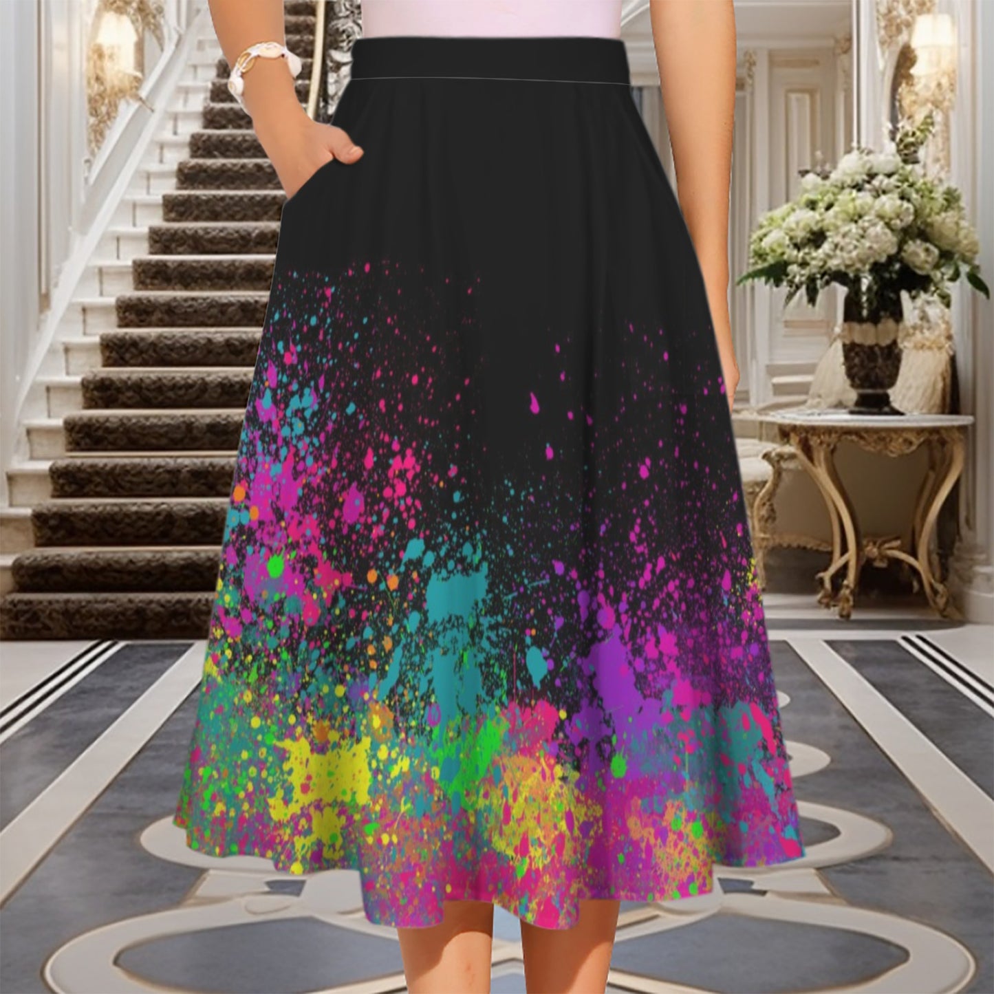 Paint splatter skirt for face painters