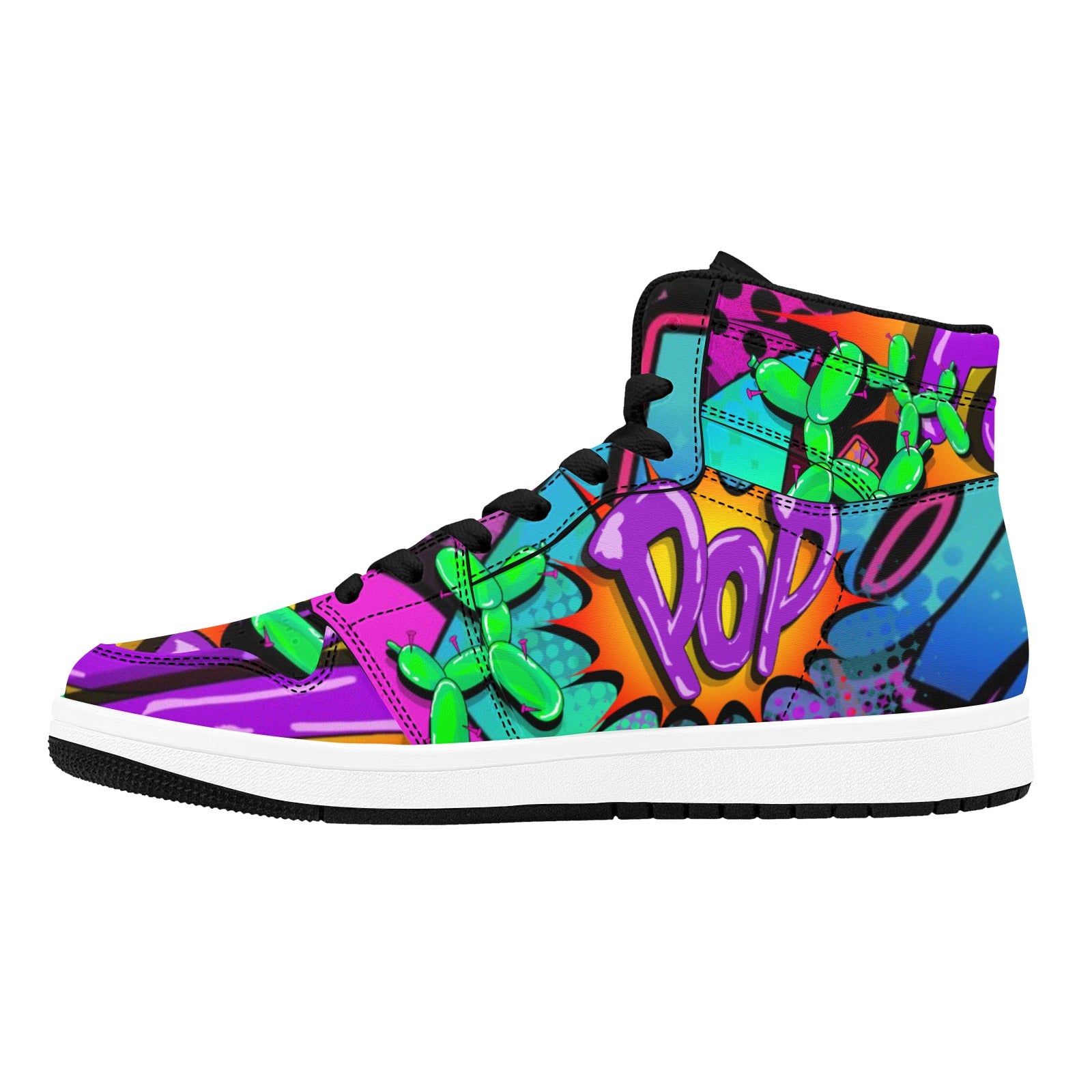 Retro Pop Art Balloon Artist High Tops