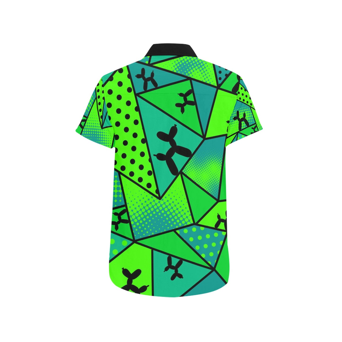 shirt with green and black balloon animals