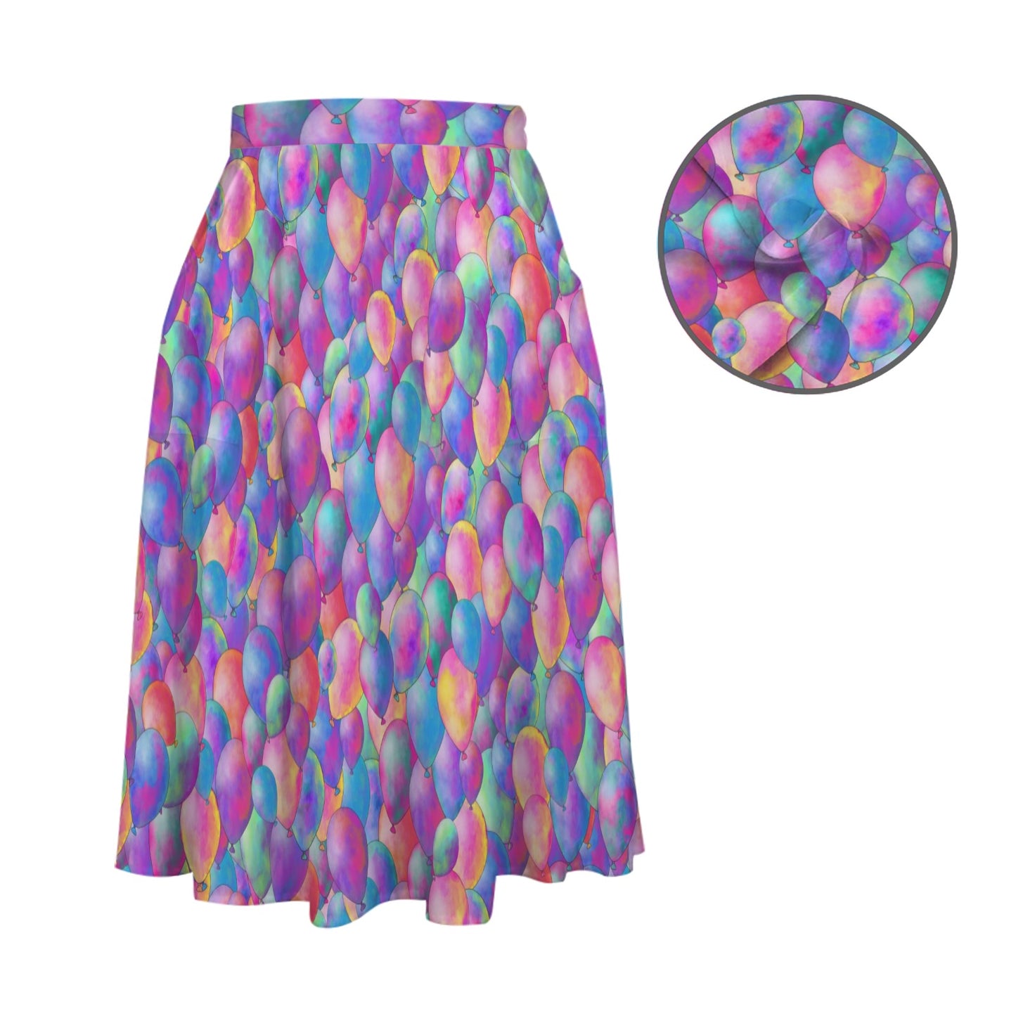 Colourful helium balloon design skirt