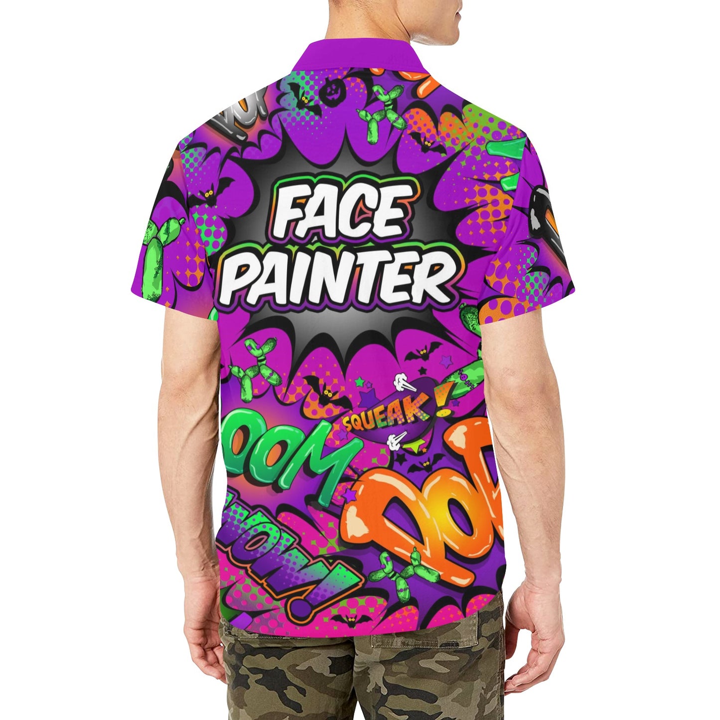 Face Painter Shirt Halloween Purple Design