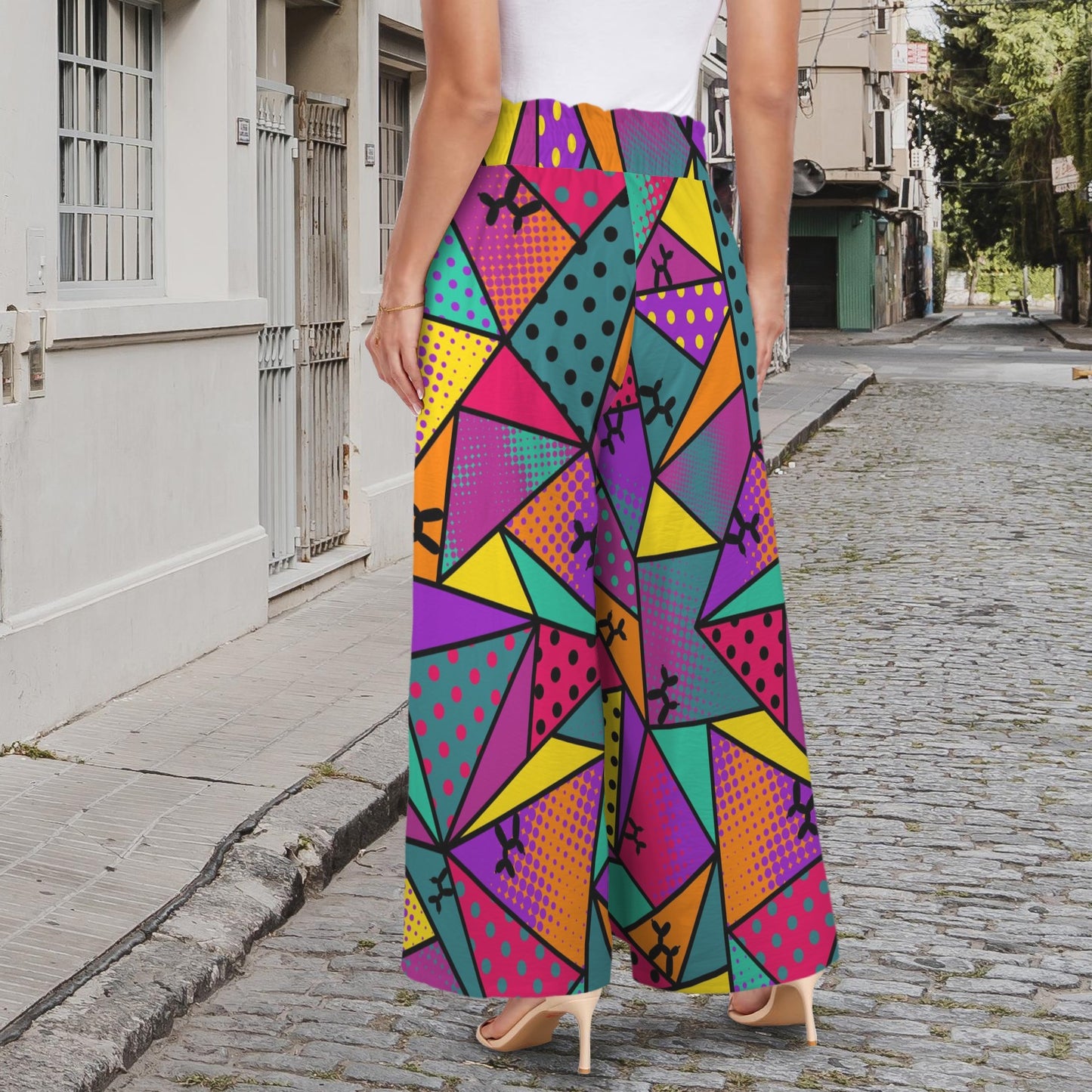 Balloon twisting pants with fun colourful design
