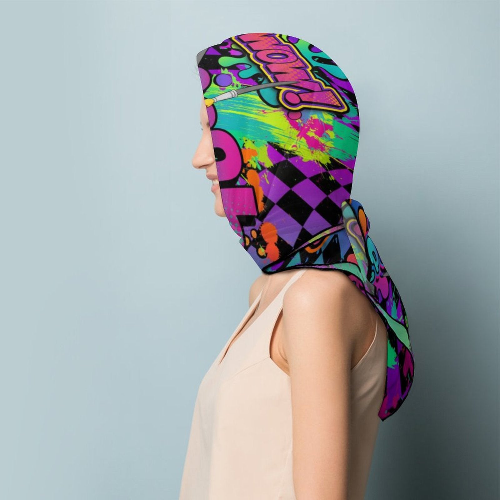 Crazy face painter scarf