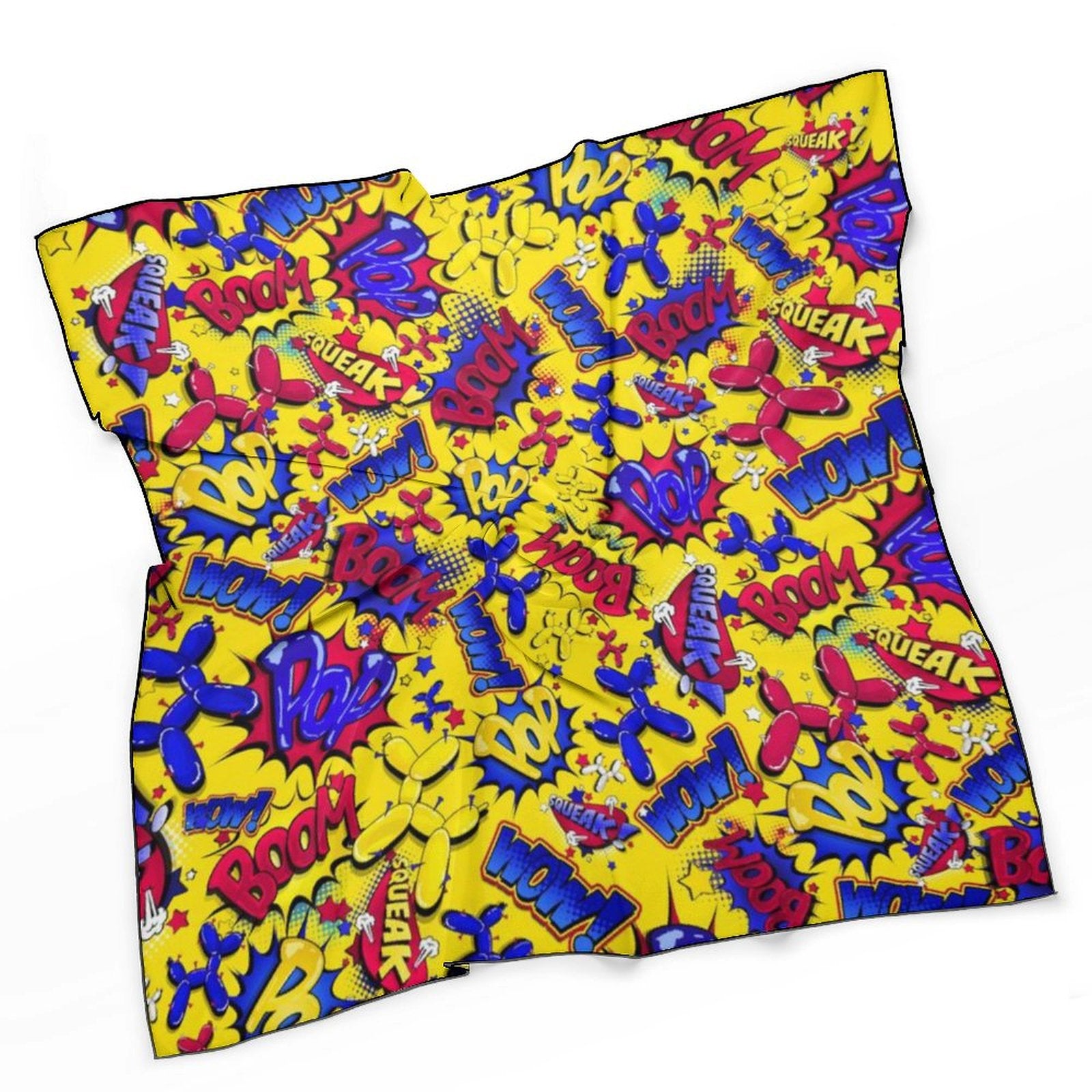 Yellow, red and Blue balloon dog scarf for balloon artists and entertainers