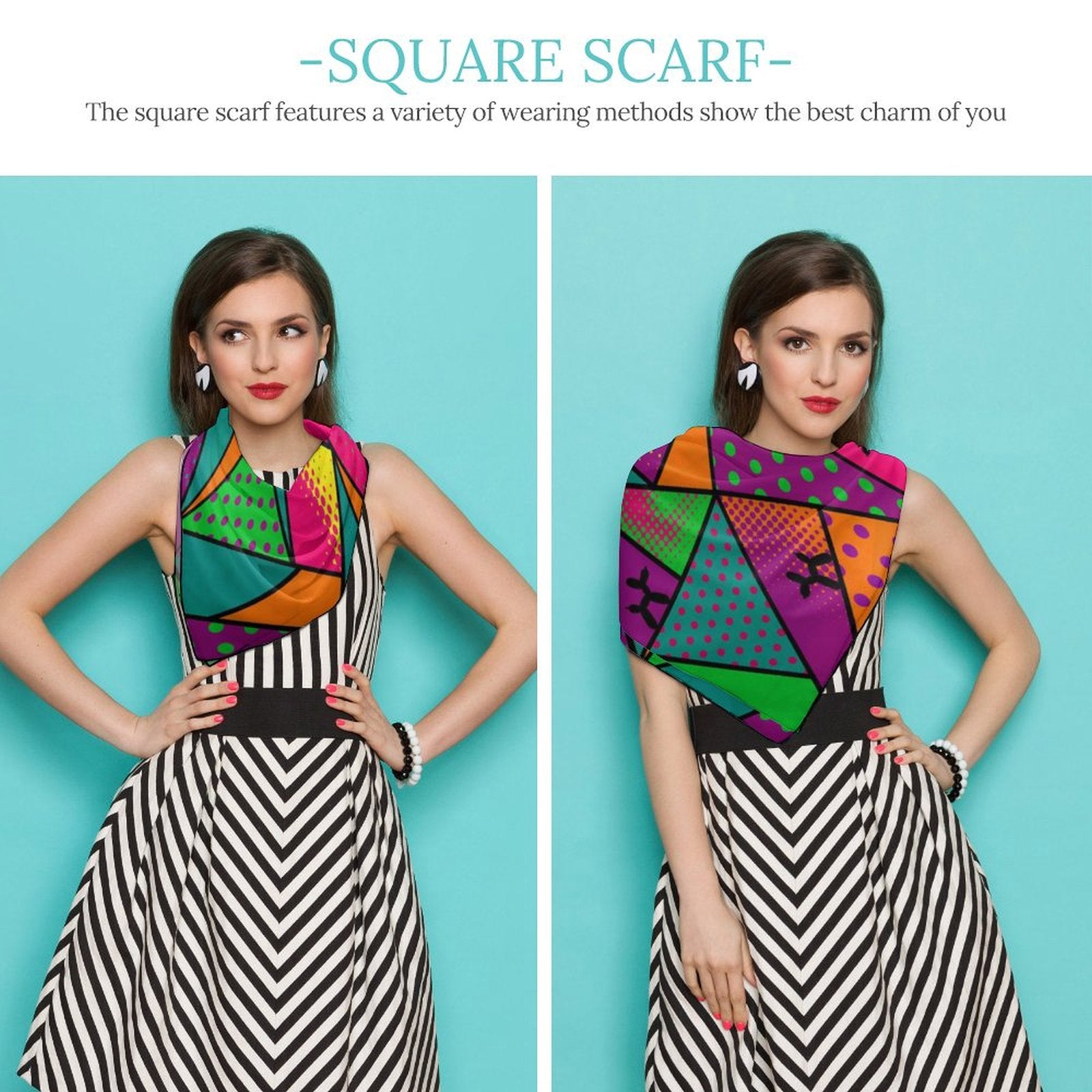 Fun and colourful balloon dog scarf