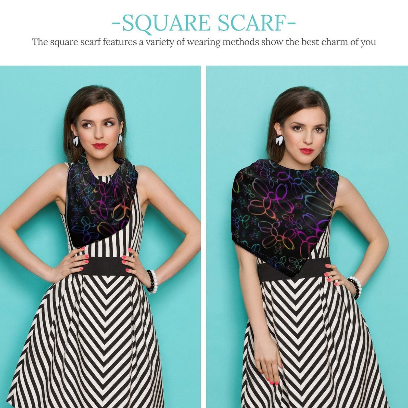 Rainbow Balloon dog scarf