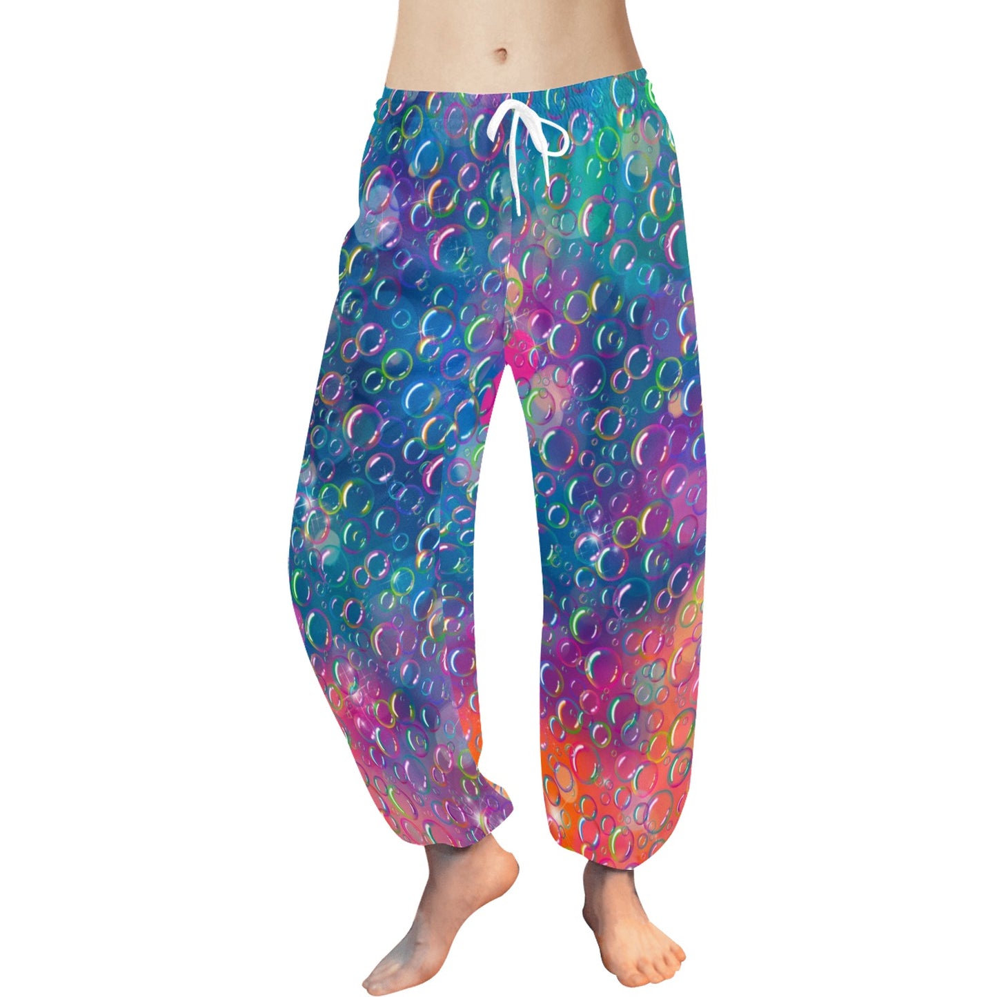 Rainbow Harem pants with bubbles