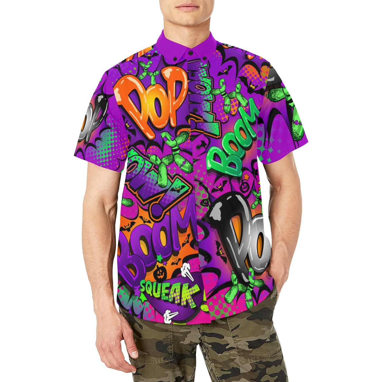 Purple Halloween Pop Art Shirt for Face Painters
