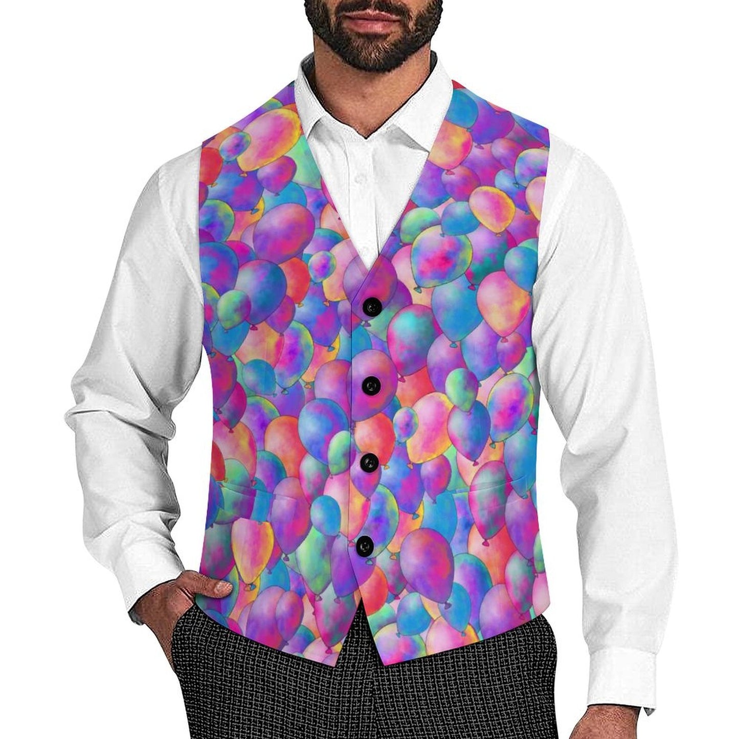 Vest for Balloon decorators with helium balloon design