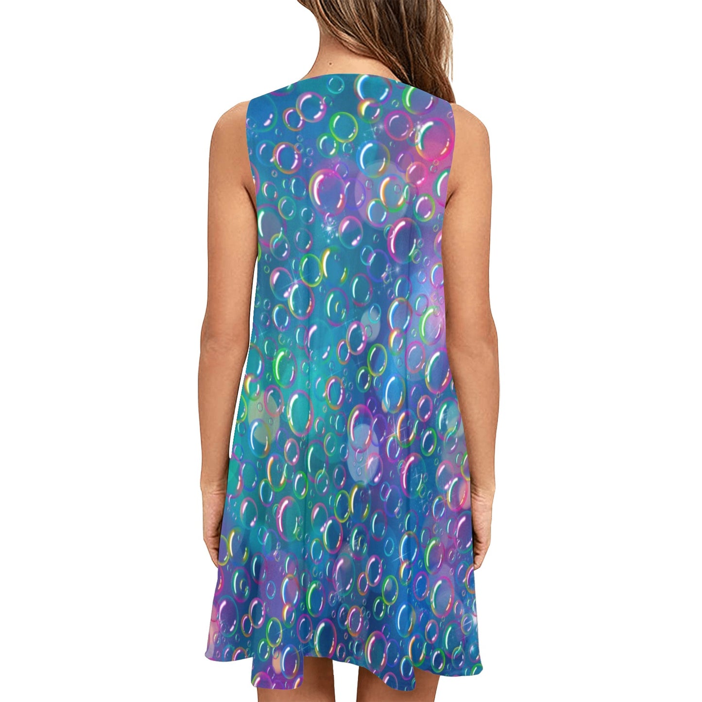 Bubble dress with rainbow for bubble artists