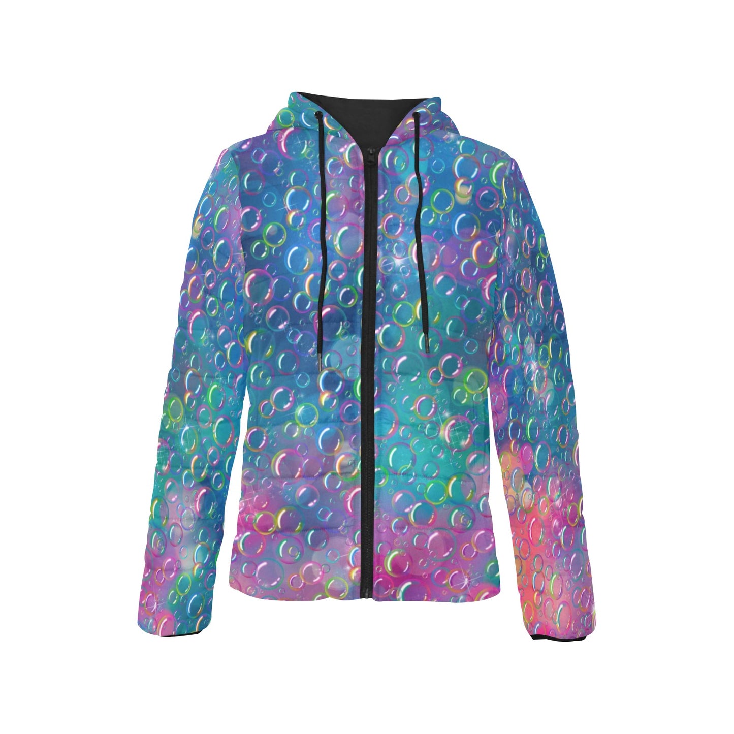 Bubble Artist padded jacket rainbow bubbles