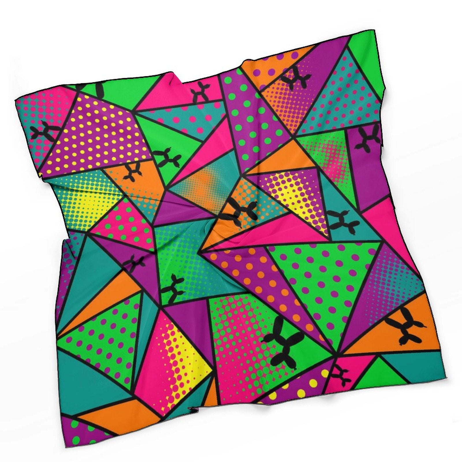 Multicoloured balloon dog scarf for balloon twisters