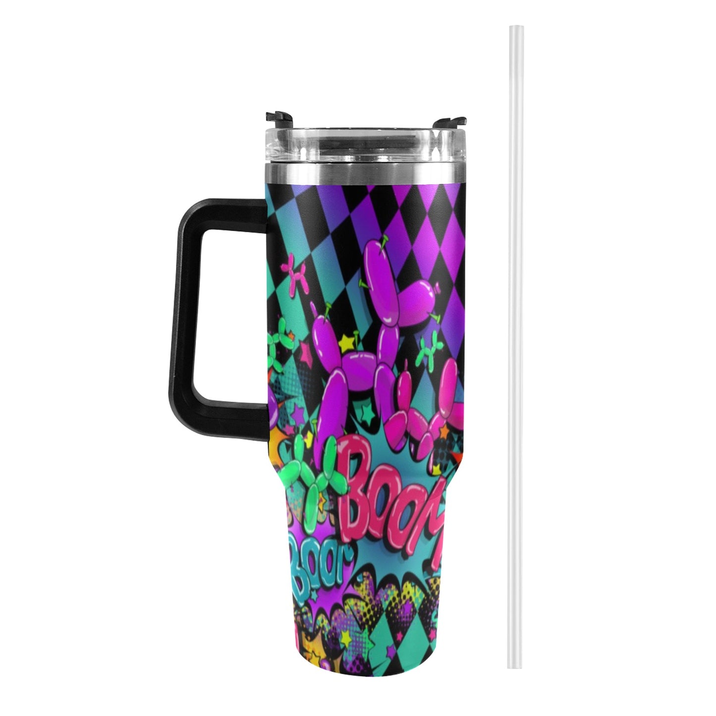 Face Painter cup with Balloon Dogs