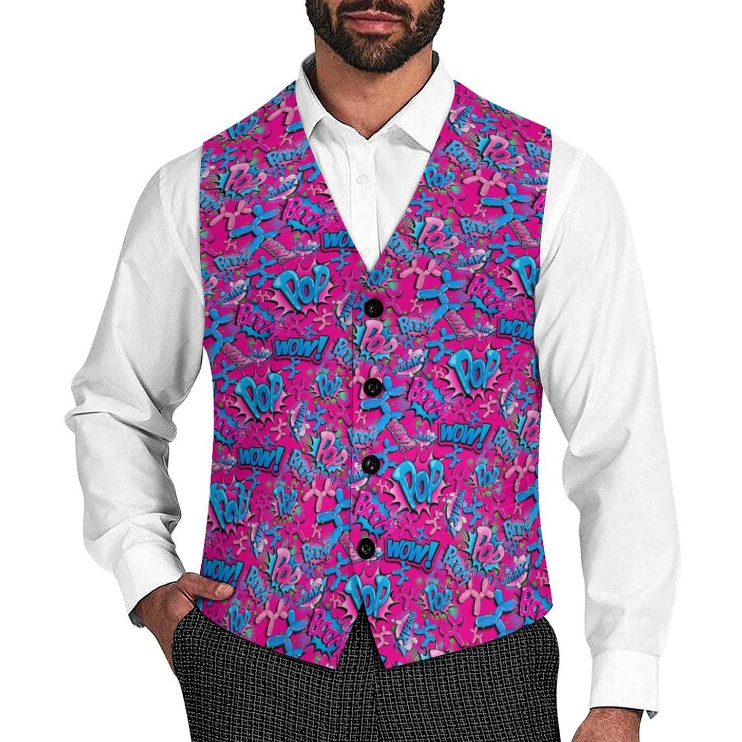 Pink Balloon Dog Vest/Waistcoat for Balloon twisting entertainers