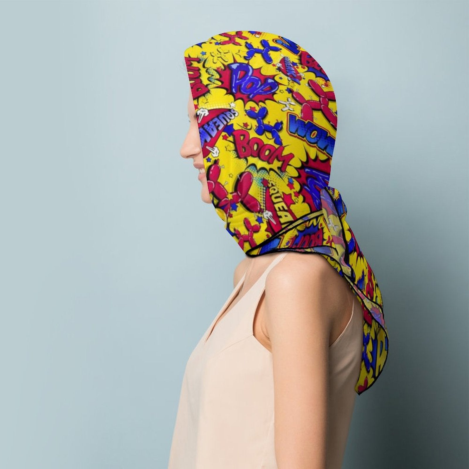 Crazy colourful scarf for balloon twisters and face painters