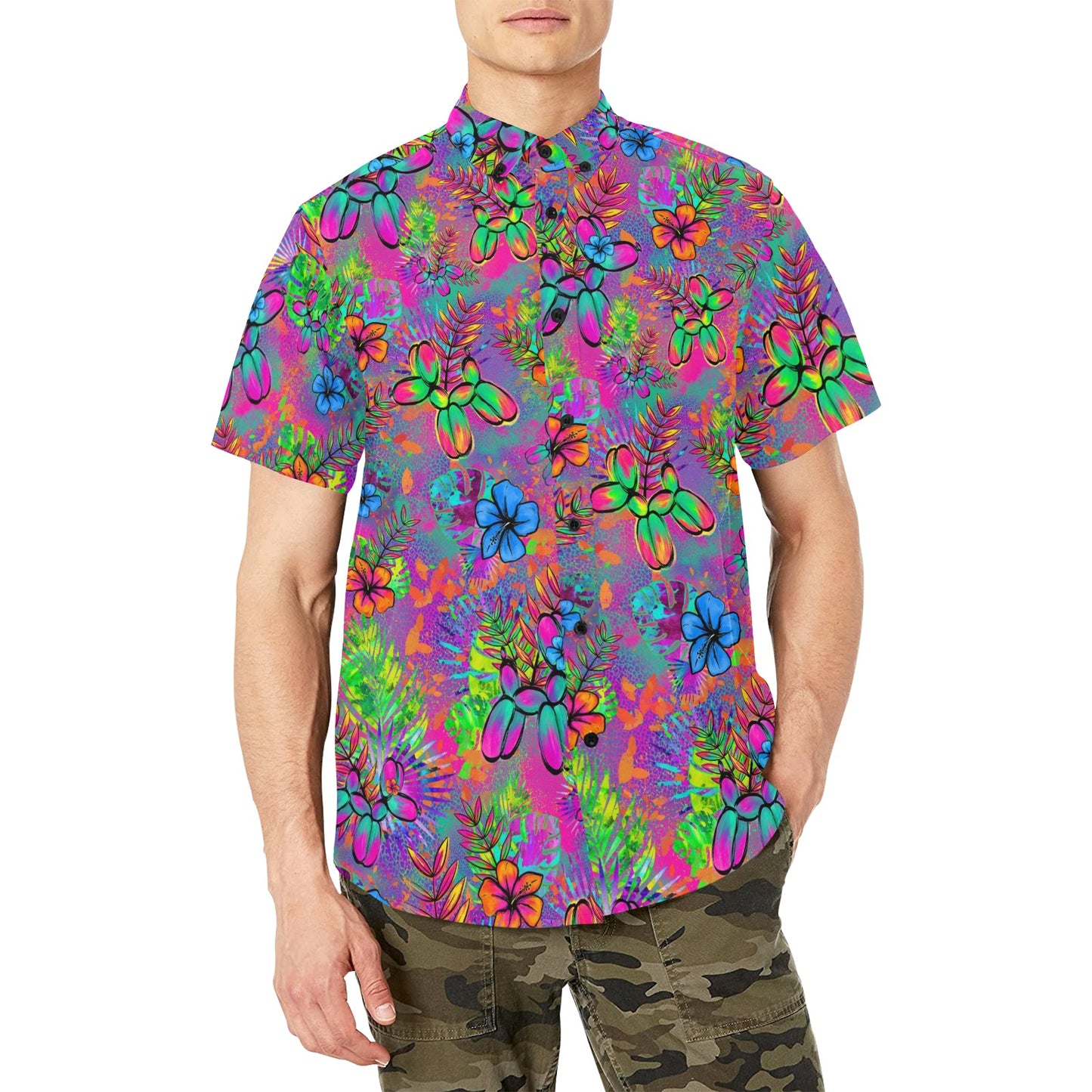 Fun tropical balloon twisting shirt