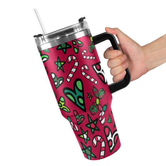 40 Oz Cup with Christmas Design for Balloon Twisters and Face Painters