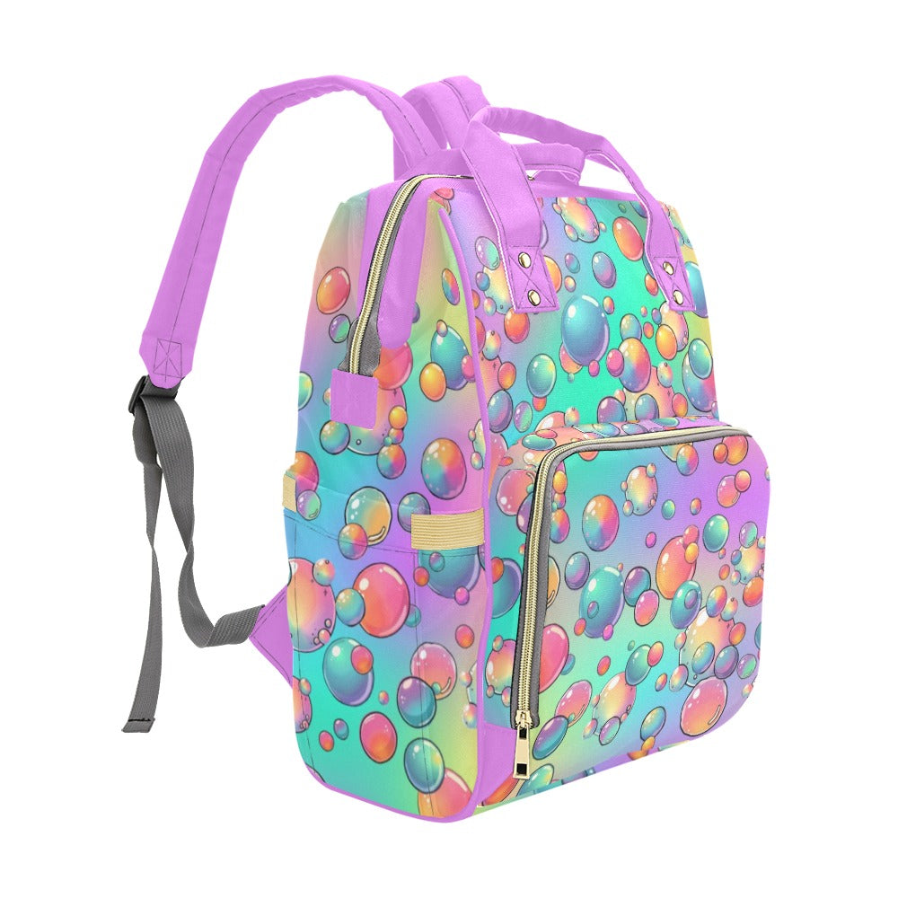 Rainbow Bubble design backpack for entertainers
