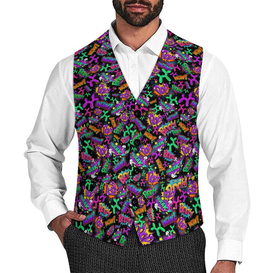 Balloon animal vest with pop art design
