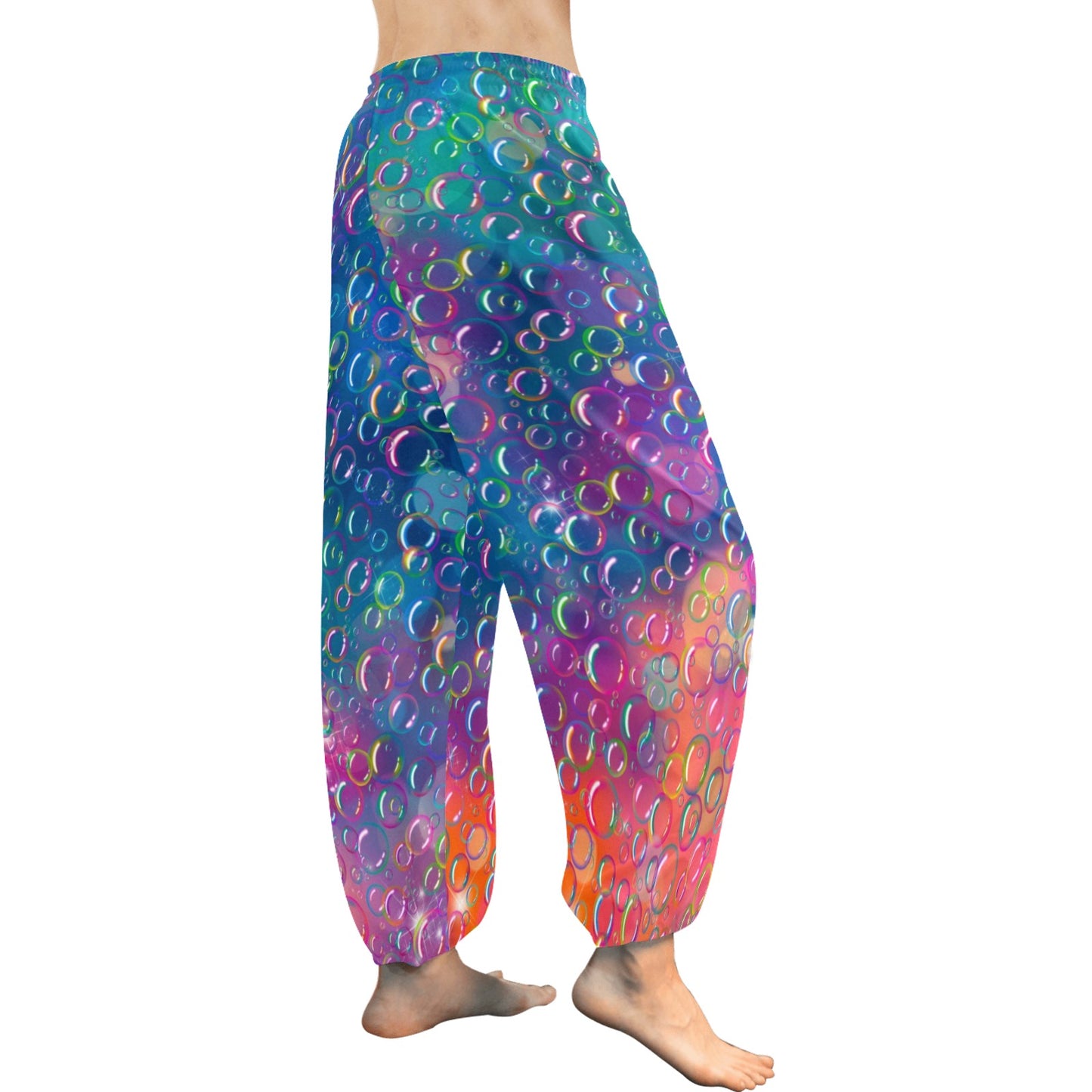 Bubble Artist Harem pants rainbow bubbles