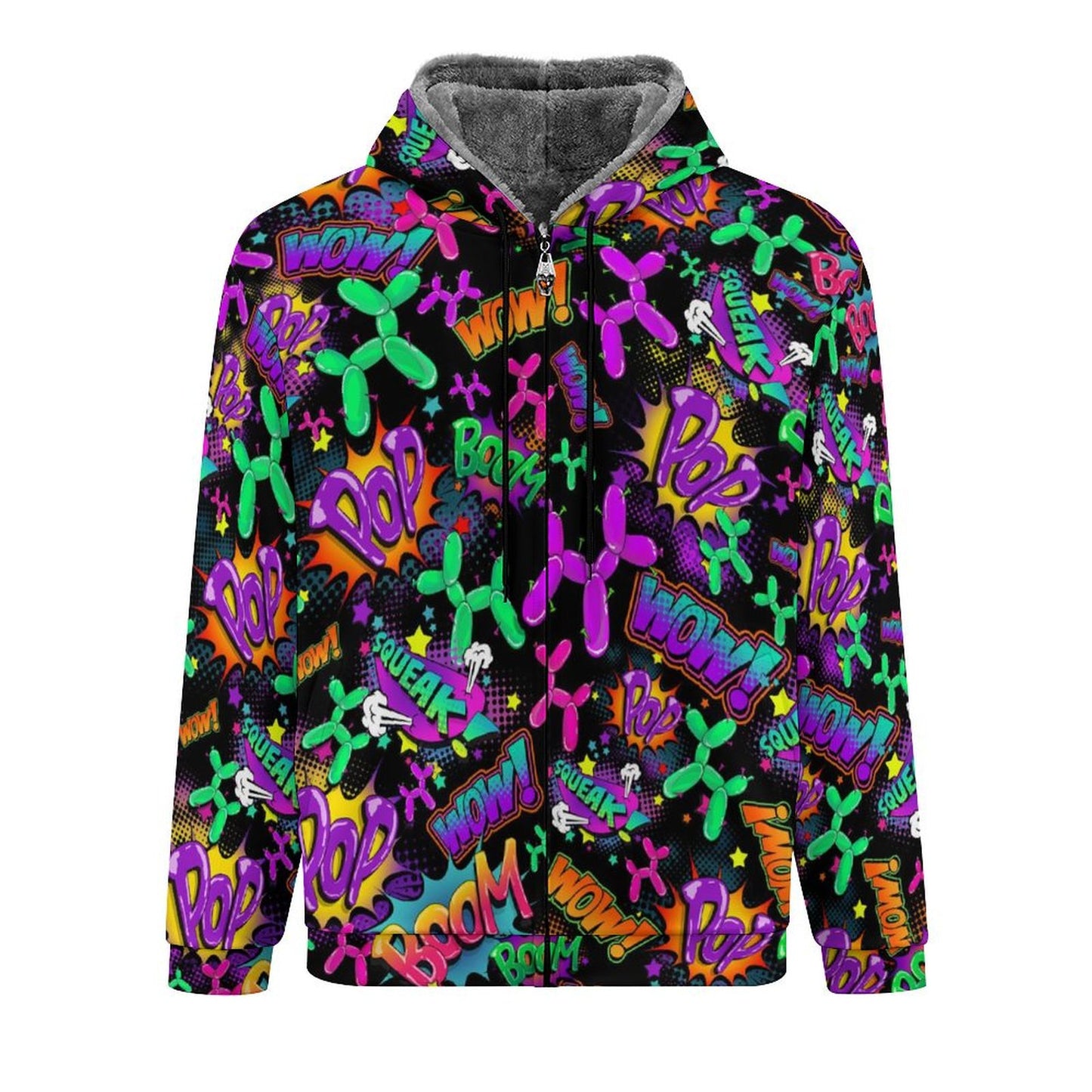 Warm fleece hoodie for balloon twisters and entertainers