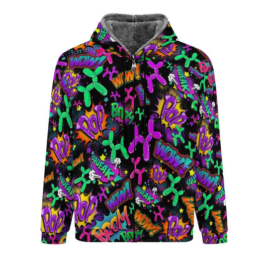 Warm fleece hoodie for balloon twisters and entertainers