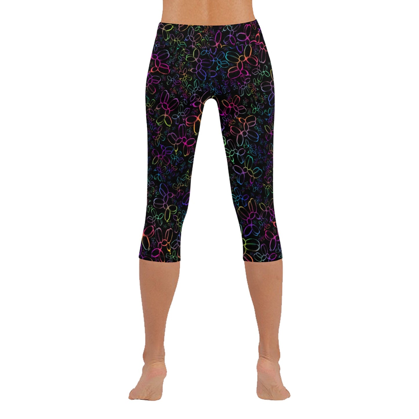 Balloon Artist Leggings with colourful balloon dogs on black