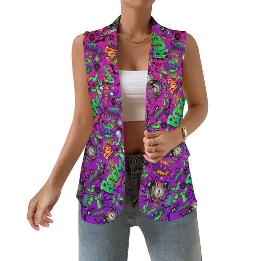 Purple Halloween design balloon dog vest for balloon twisting