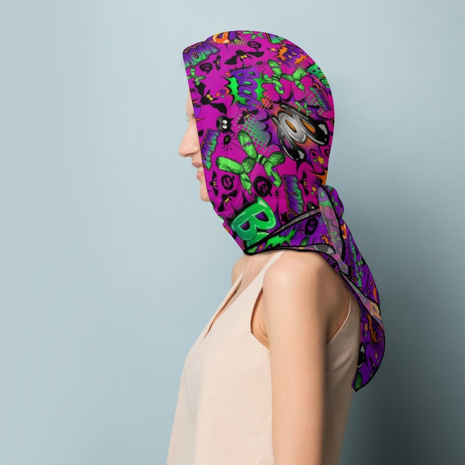 Funky colourful Halloween scarf for balloon twisting