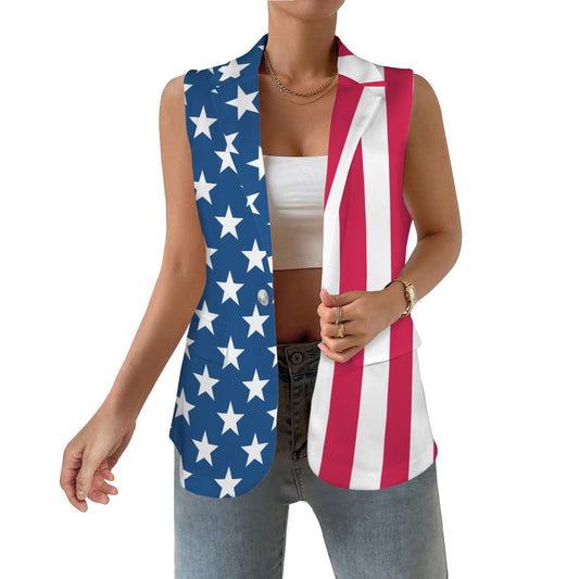 Women's vest with stars and stripes