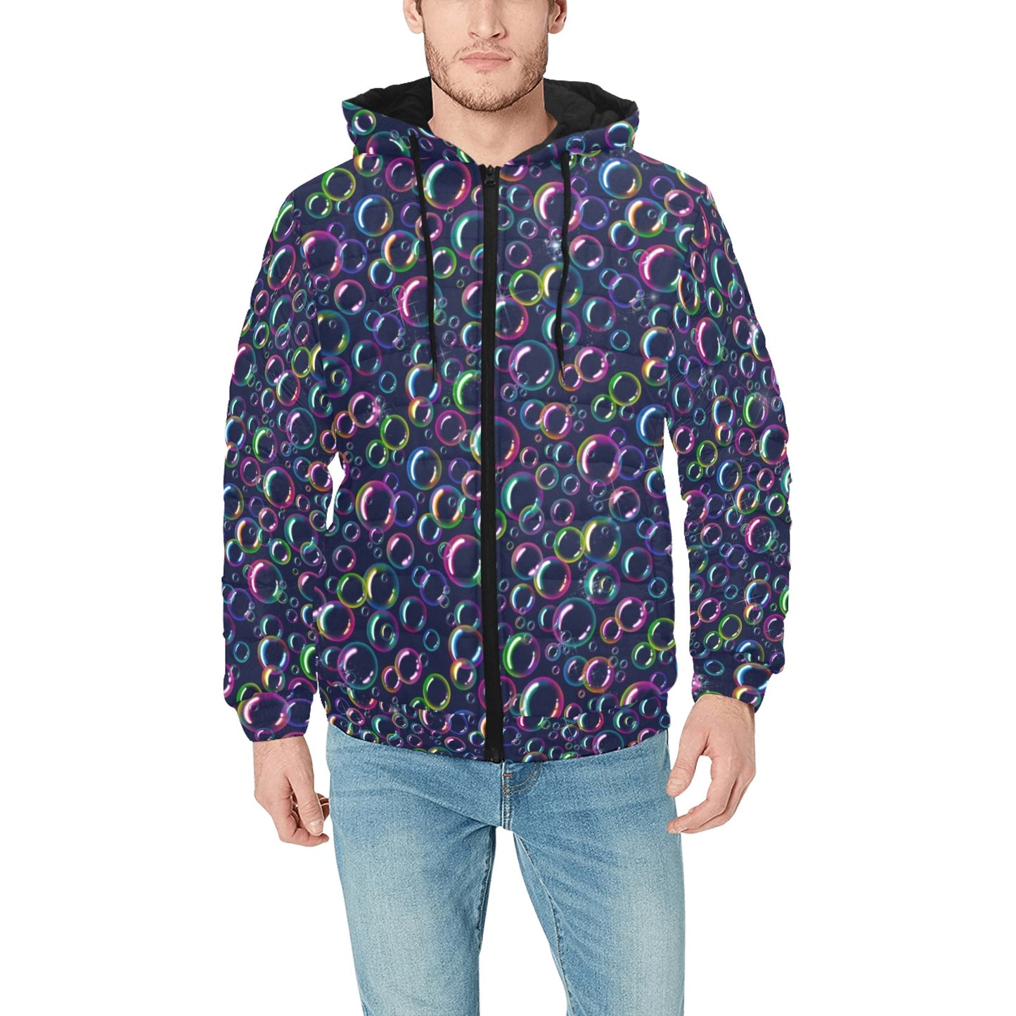 Men's Padded Jacket with Bubble design