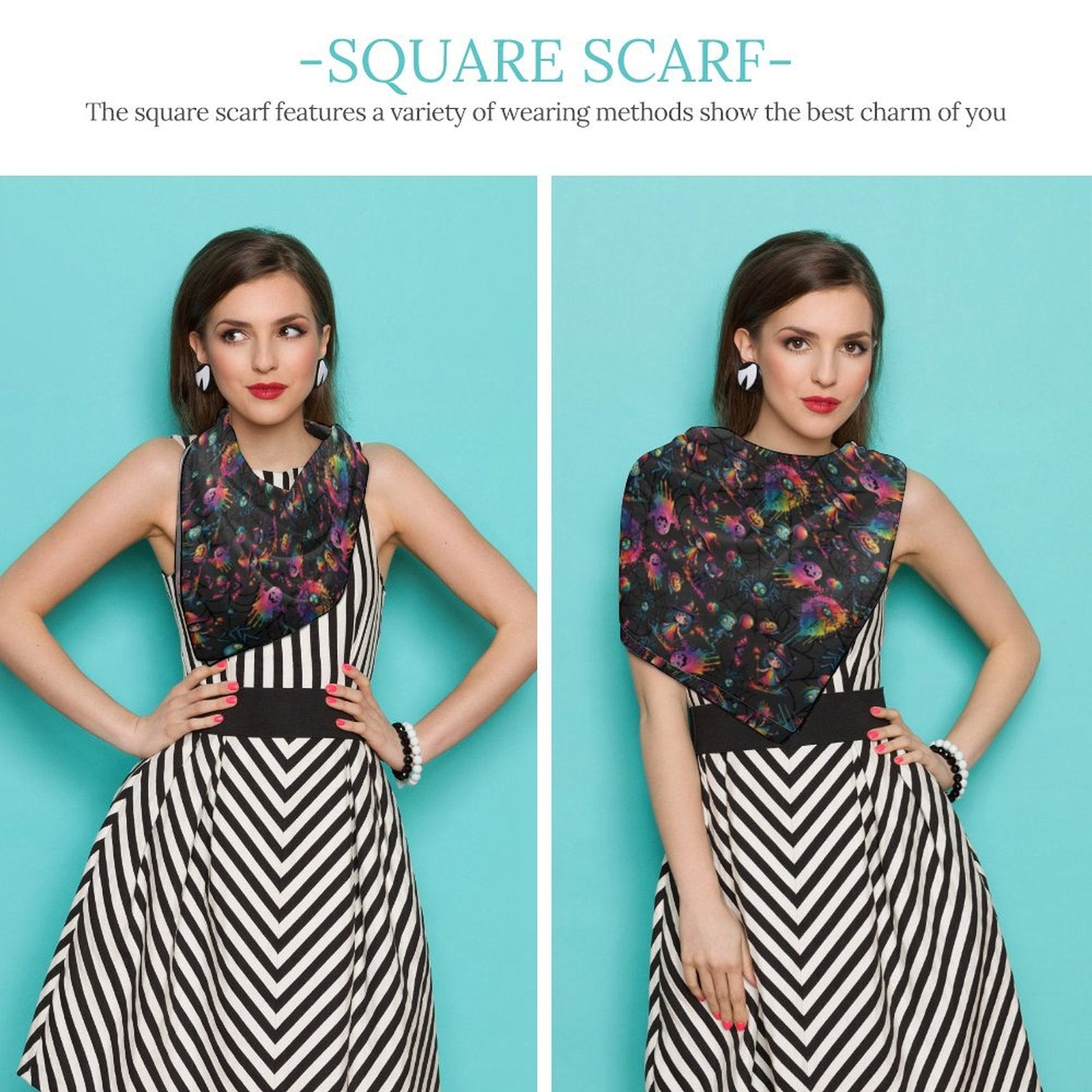 Black scarf for face painters Halloween design