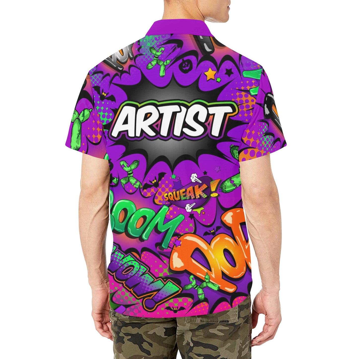 Professional Artist Shirt for Halloween Purple Pop Art Design