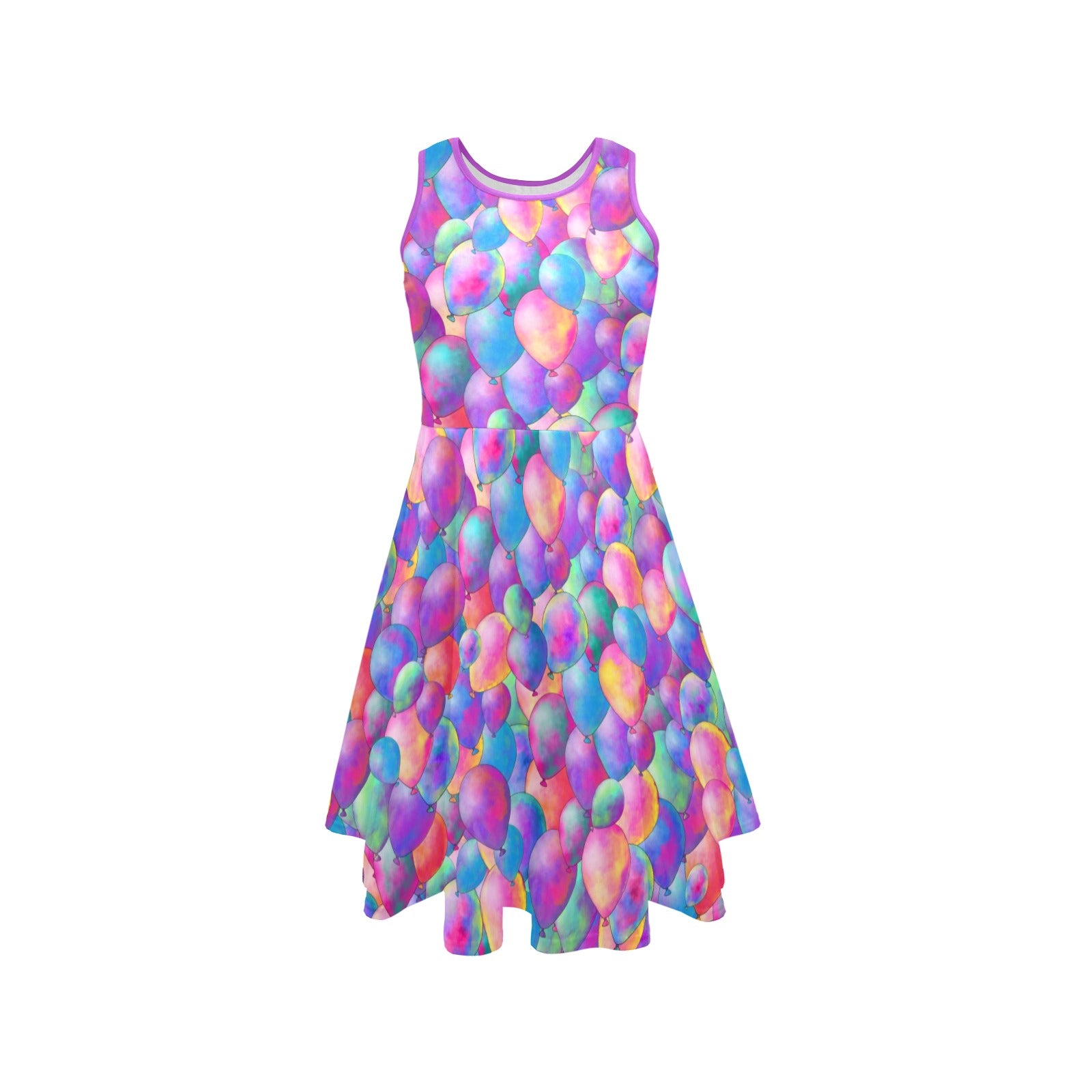 Sleeveless dress with Helium Balloon print