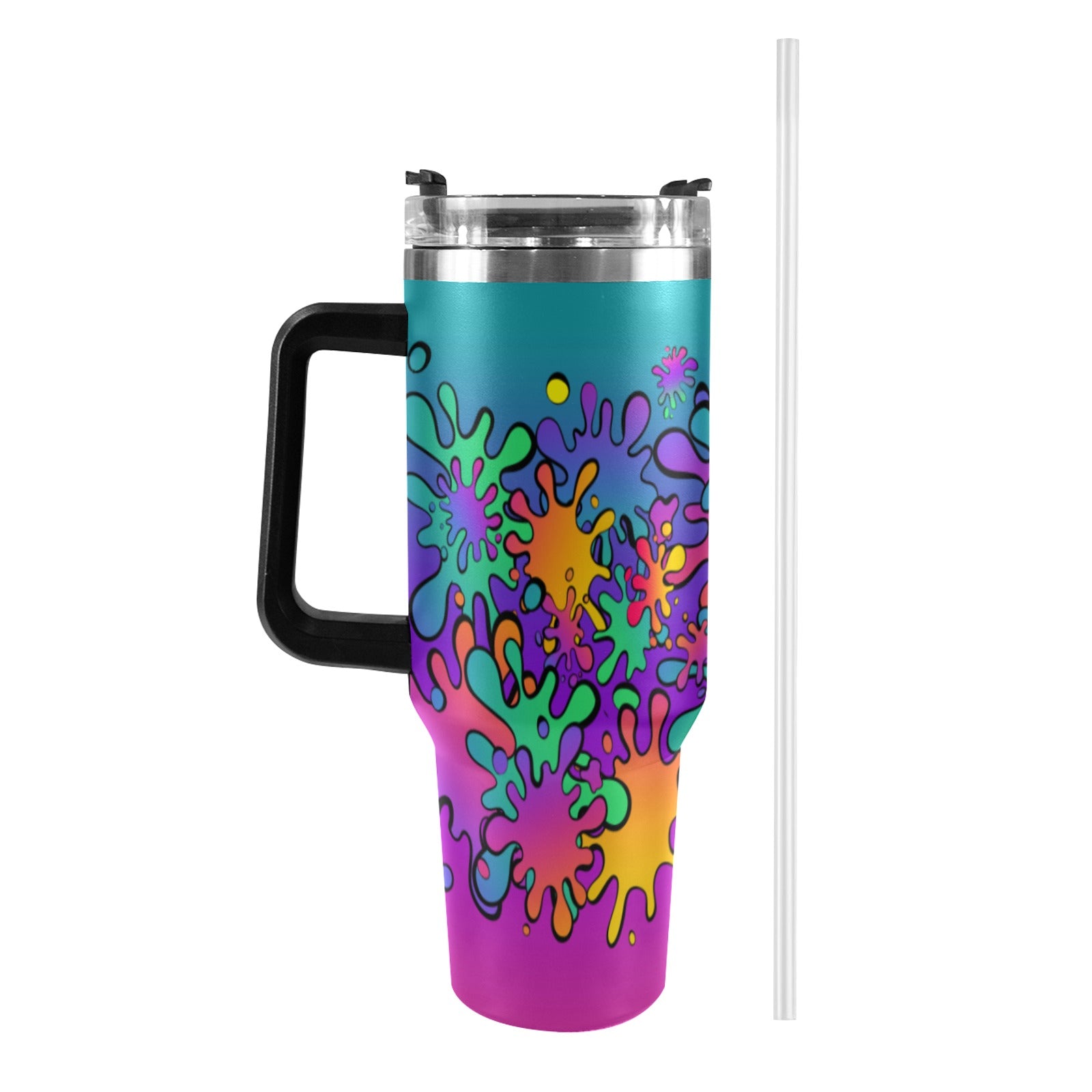 Paint Splatter Tumbler Cup