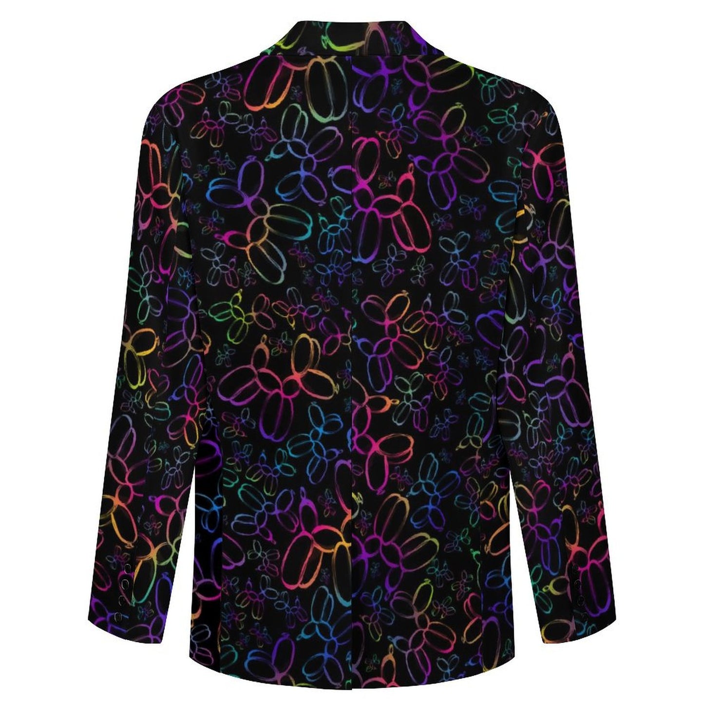 Balloon twisting suit jacket with balloon animal design