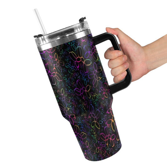 Balloon dog 40 Oz Tumbler with Straw Glow Dogs design