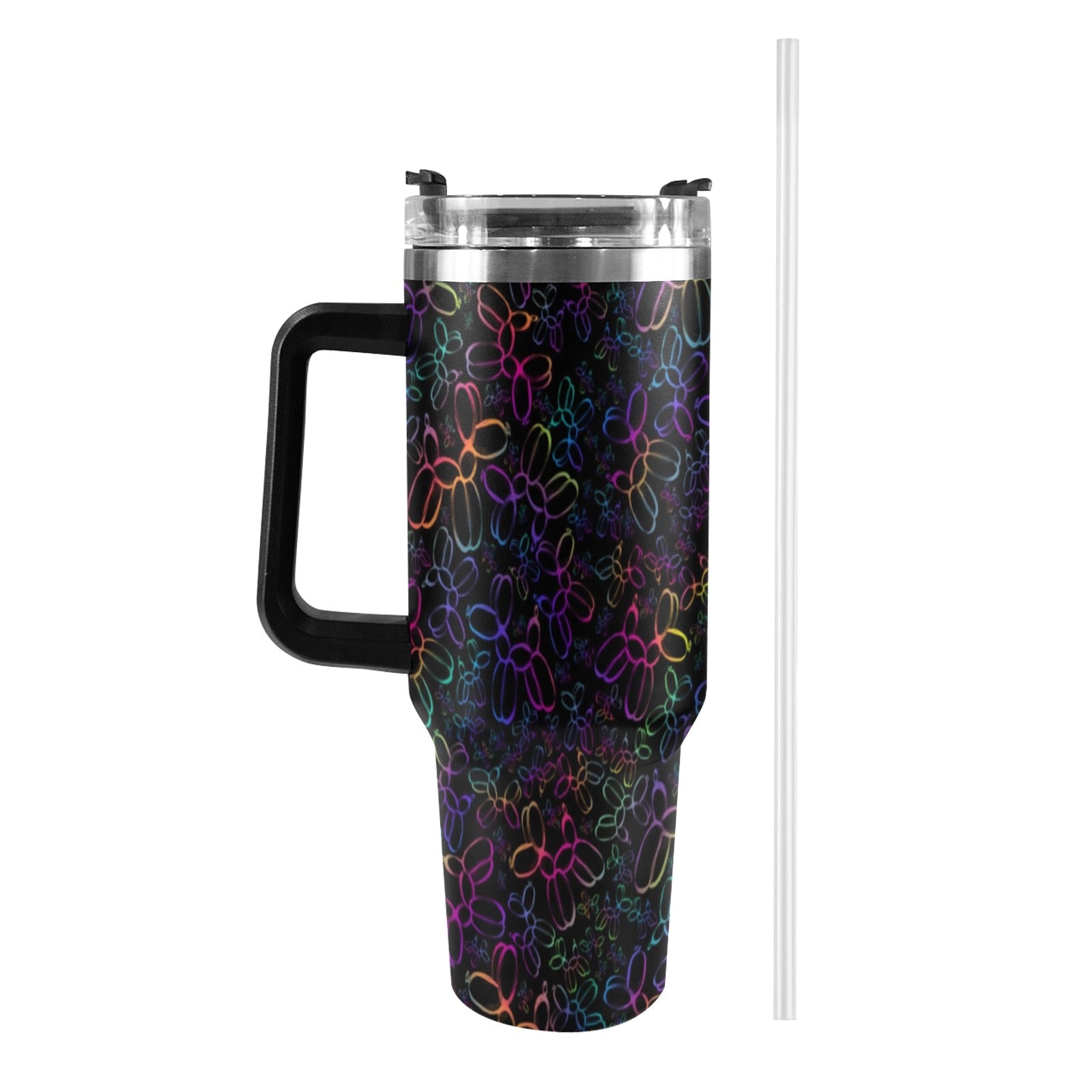 Balloon Dog Tumbler Cup with Rainbow Balloon dogs
