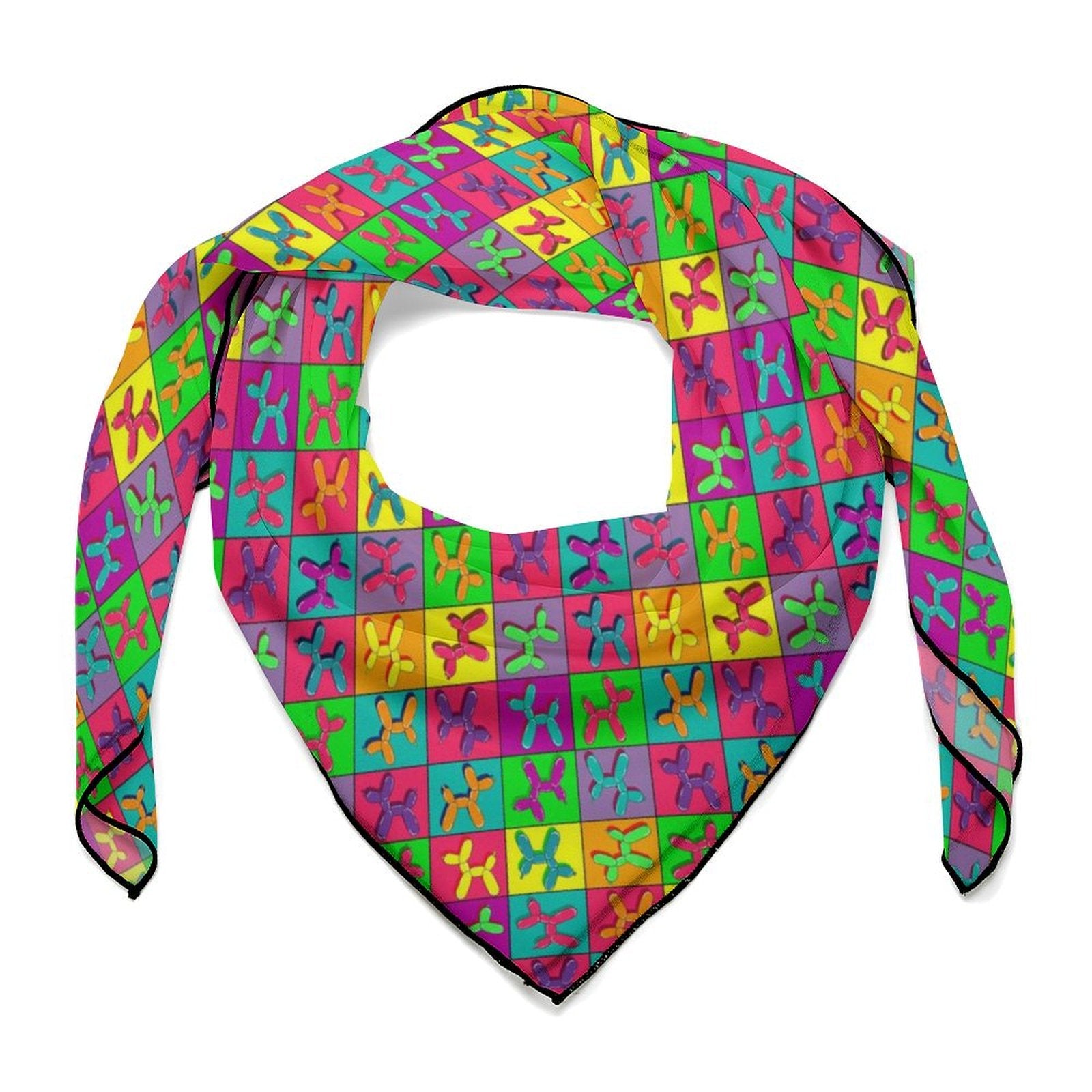 Colourful balloon dog scarf