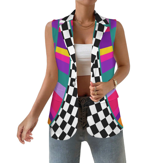 Bright colourful vest for clowns, face painters and balloon artists