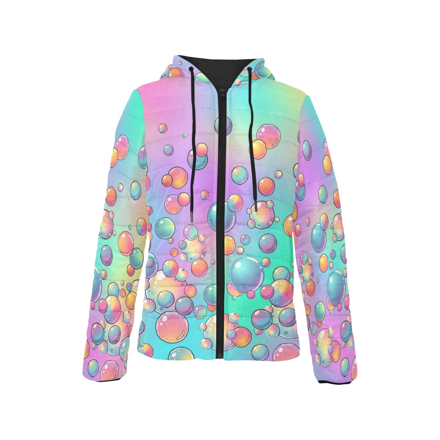 Rainbow pastel jacket with bubbles